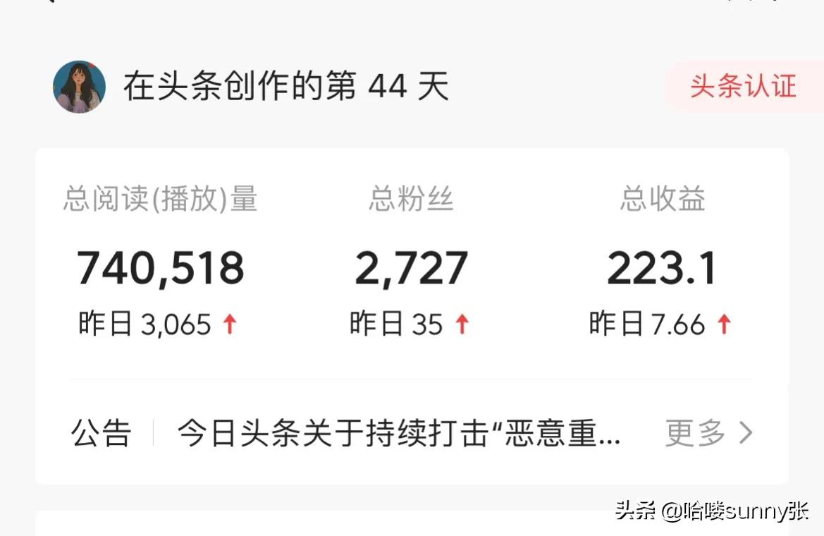 头条写作一个多月,刷新了对自媒体的认识,以后就杠上了