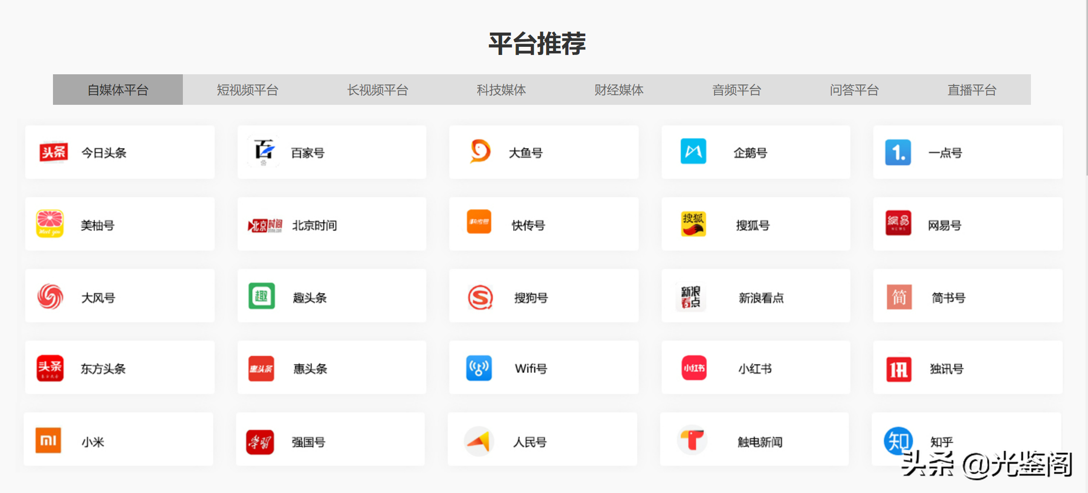 自媒体平台推荐
