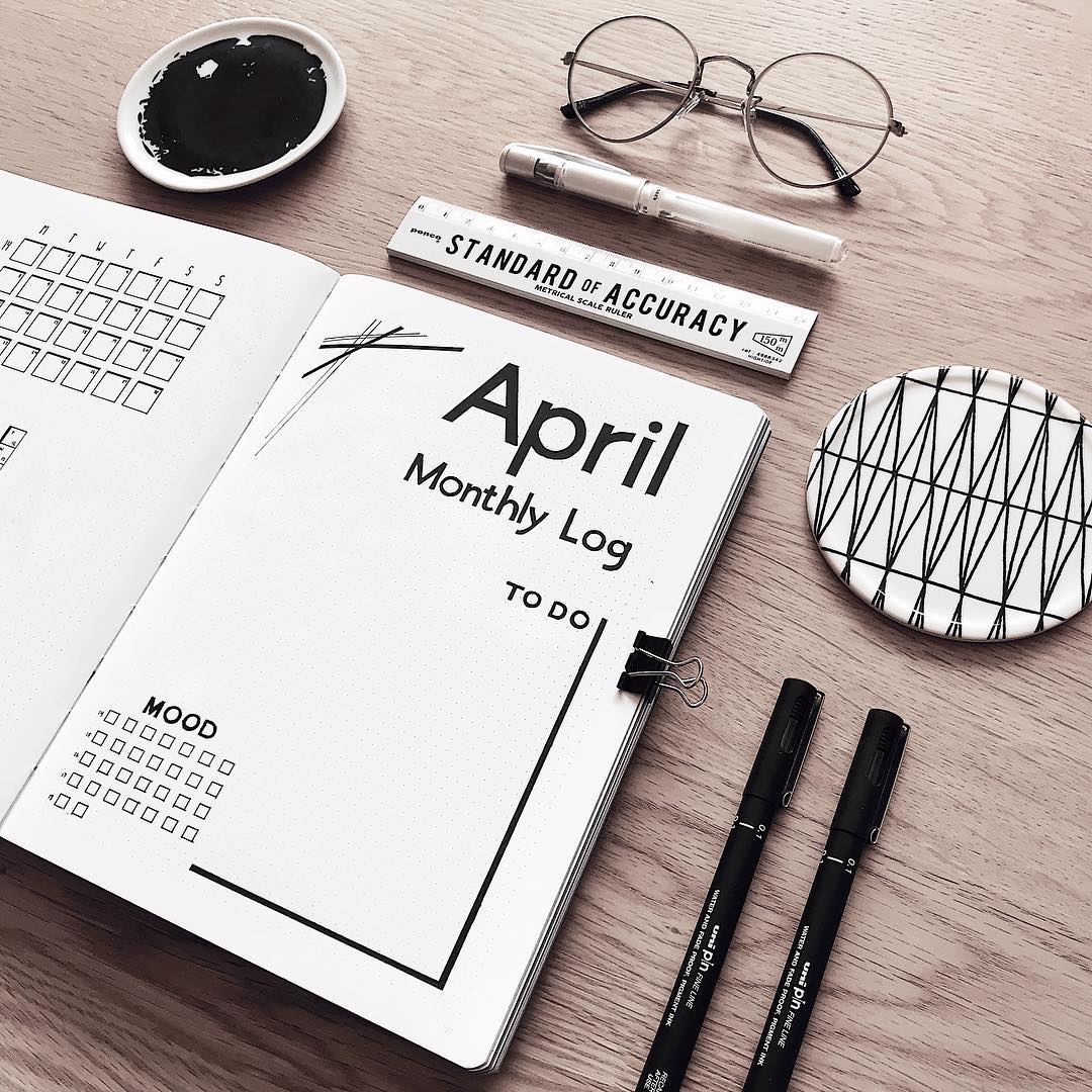 又是高级感满满的黑白简约风手帐!一支黑色笔就能画出的好看手帐