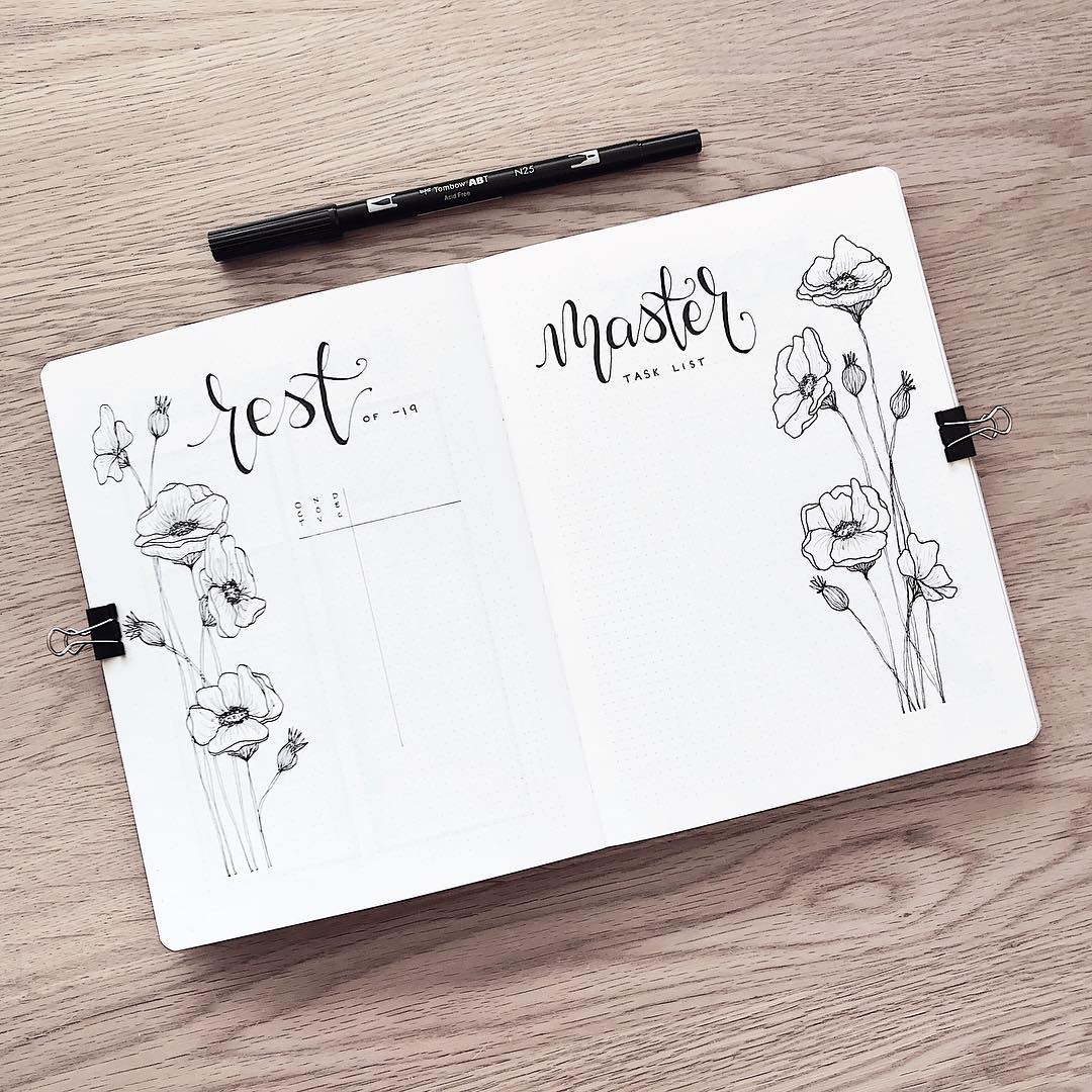 又是高级感满满的黑白简约风手帐!一支黑色笔就能画出的好看手帐