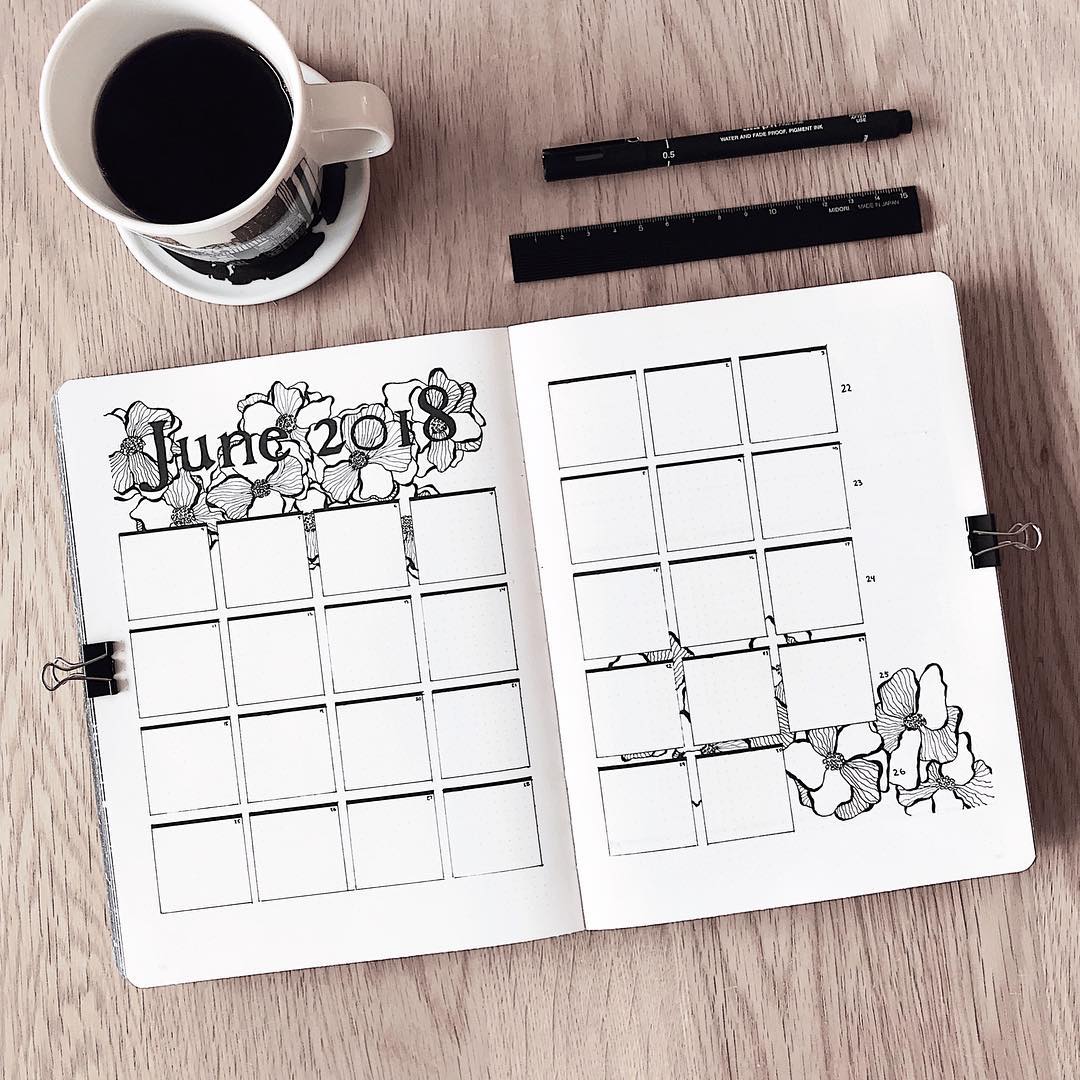 又是高级感满满的黑白简约风手帐!一支黑色笔就能画出的好看手帐