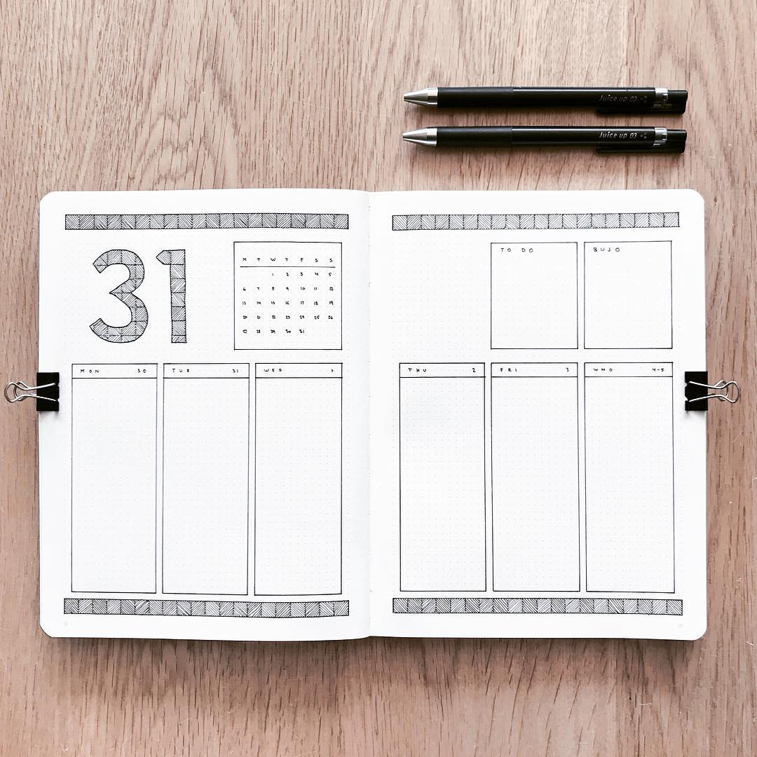 又是高级感满满的黑白简约风手帐!一支黑色笔就能画出的好看手帐