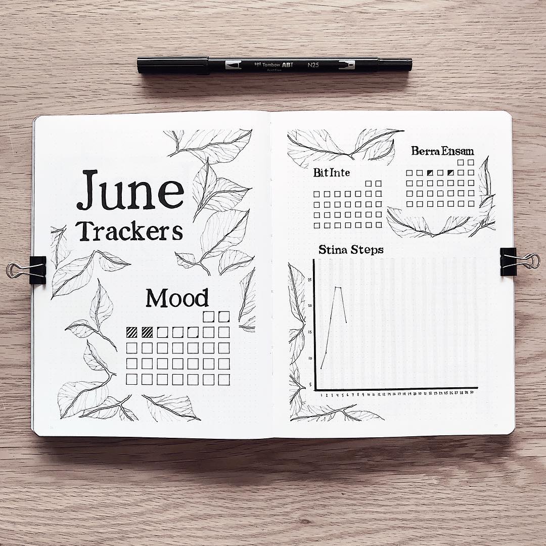 又是高级感满满的黑白简约风手帐!一支黑色笔就能画出的好看手帐