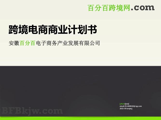 跨境电商项目计划书