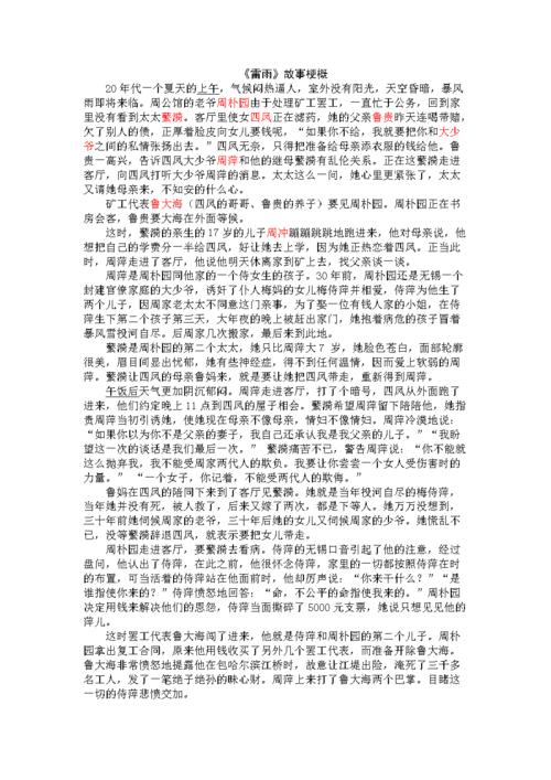梗概意思
