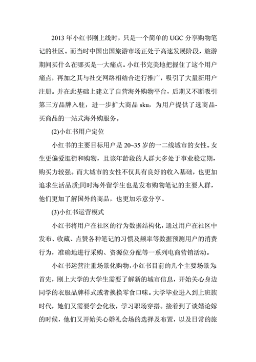 小红书营销策略论文