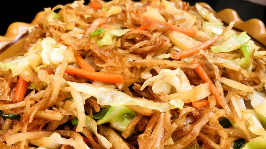 豆角炒饼的做法视频