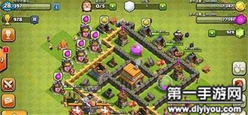 部落冲突五本阵型